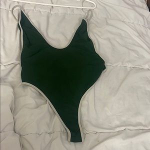 One piece green tank top